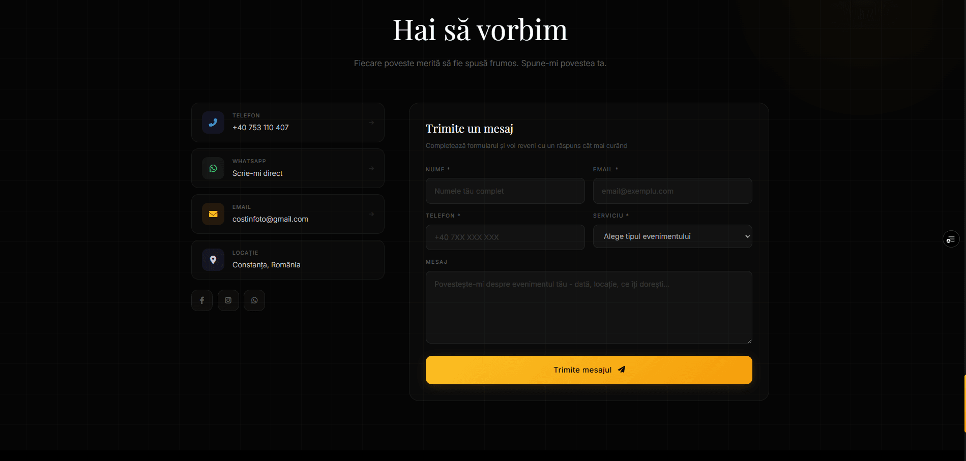 Banciu Costin Photography — S02 · Dashboard admin