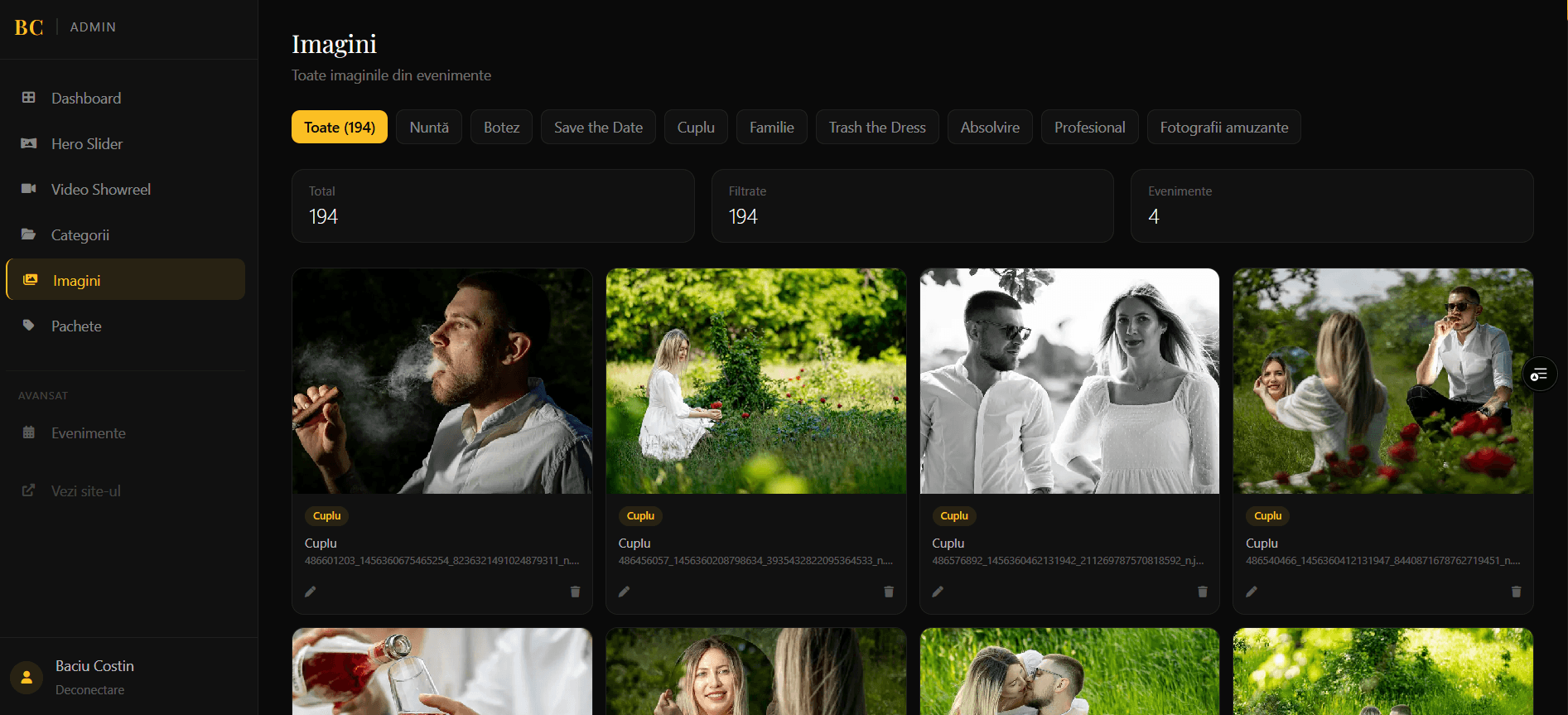 Banciu Costin Photography — S03 · 194 cadre · 9 categorii